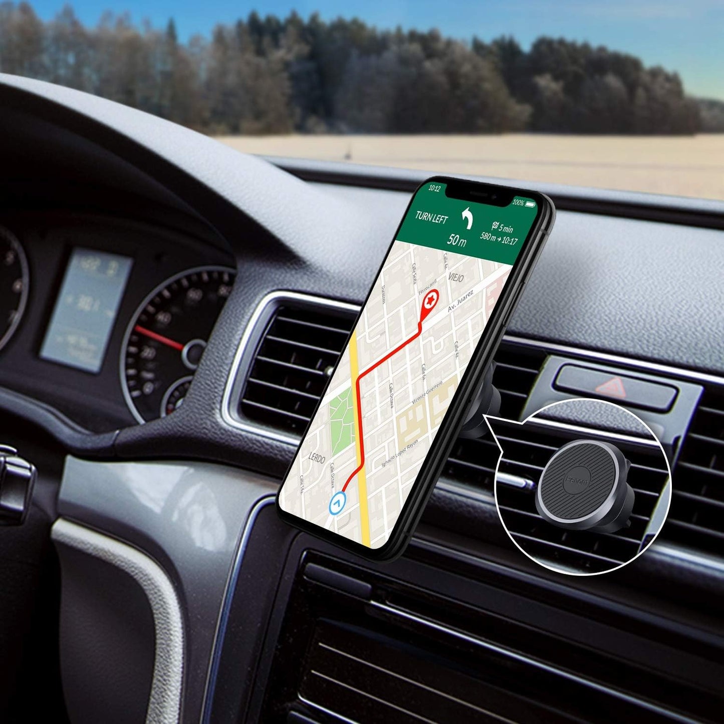 Magnetic Universal Car Phone Mount - Professional Cell Phone Holder for Most Smartphones